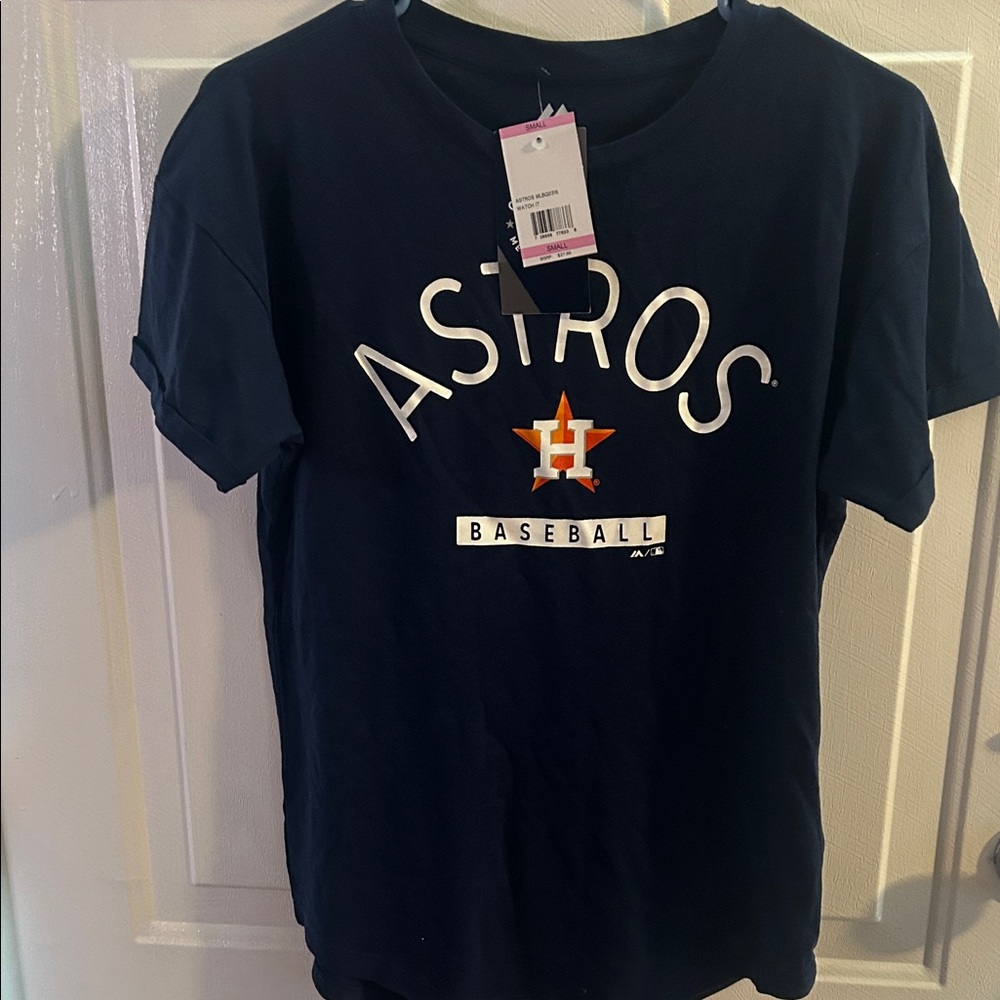Houston Astros Baseball Size Small Genuine Merchandise MLB Tshirt NWT